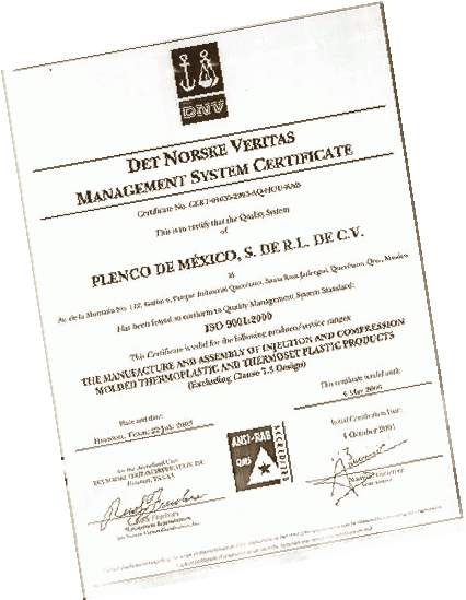 Sistema de Calidad Certificado por ISO 9001:2000